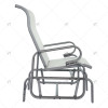 Lightweight Gray Gliding Rocking Chair for Patio Backyard Smooth Rocking Arms Swing Comfortable Construction for Outdoor Leisure