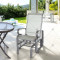 Lightweight Gray Gliding Rocking Chair for Patio Backyard Smooth Rocking Arms Swing Comfortable Construction for Outdoor Leisure