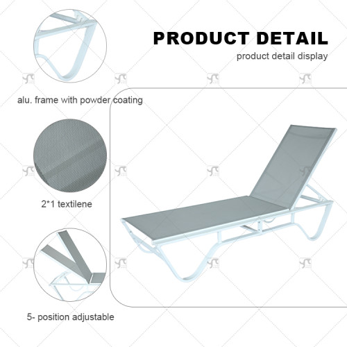Aluminium Luxury Outdoor Garden Sun Loungers Pool Bed and Patio Cabana Furniture for Hotels Parks and Beach Daybeds Loungers