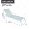 Aluminium Outdoor Patio Swimming Pool Sun Sunbed Sun Lounge Poolside Loungers Furniture for Luxury Hotels Resorts Restaurants