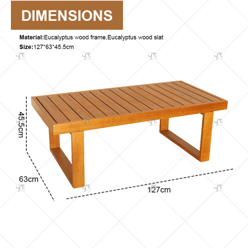 Modern 5-Seat Outdoor Patio Garden Sofa Set Eucalyptus wood frame Natural White Cushions Hot Transfer Printing Design for