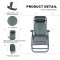 Outdoor Portable Folding Bed Chaise Sun Lounger Beach Chair Furniture Adjustable Zero Gravity Folding Recliner with Pillow