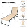 Modern Adjustable Portable Camping Furniture Qutdoor Garden and Beach bed with Foldable Lounge Cot Pillow for Beach Garden Use