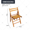 Durable Wooden Folding Chair Portable Reinforced Frame Indoor/Outdoor Camping Chair Modern Design for Home Office Living Room