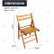 Durable Wooden Folding Chair Portable Reinforced Frame Indoor/Outdoor Camping Chair Modern Design for Home Office Living Room