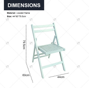 Outdoor Durable Wooden Folding Chair High Quality Solid Wood Folding Chair Leisure Living Room Restaurant Wooden Dining Chair