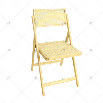 Modern Folding Dining Chair Rattan Folding Chair Comfortable Outdoor Bamboo Outdoor Chair Patio Garden Dining Wood Folding Chair