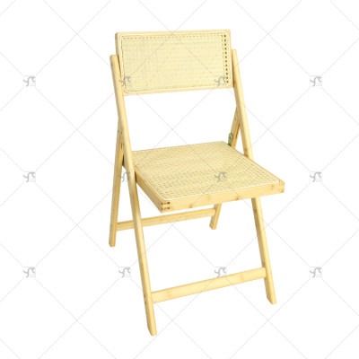 Modern Folding Dining Chair Rattan Folding Chair Comfortable Outdoor Bamboo Outdoor Chair Patio Garden Dining Wood Folding Chair
