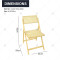 Modern Folding Dining Chair Rattan Folding Chair Comfortable Outdoor Bamboo Outdoor Chair Patio Garden Dining Wood Folding Chair