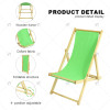 Outdoor Furniture Wooden Outdoor Lounge Chair Foldable Durable Oxford Fabric Light Weight for Balcony Garden Park or Beach