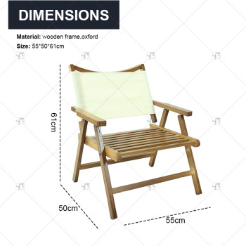 Modern Portable Beach Outdoor Picnic Wooden Portable Camping Foldable Picnic Folding Camping  Chair Folding Beach Chair