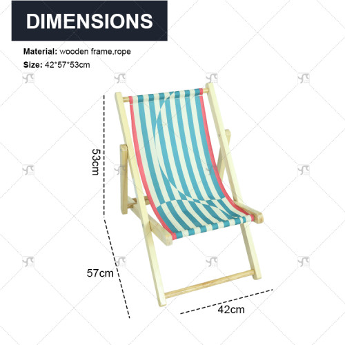 Outdoor Canvas Chair Sun Lounge Moon Chair for Kids Adults Folding Deck ChairModern Style Solid Wood Outdoor Furniture Foldable