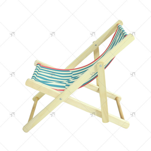 Outdoor Canvas Chair Sun Lounge Moon Chair for Kids Adults Folding Deck ChairModern Style Solid Wood Outdoor Furniture Foldable