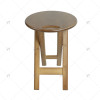 Modern Minimalist Solid Wood Round Foldable Chair Wooden Folding Bar Stool With Handle for Kitchen Vanity Church and Outdoor Use