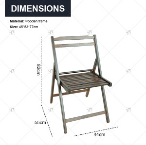 Outdoor Minimalist wooden Small Farmhouse Retro Camping Foldable Chair, Suitable for Garden, Lawn, Deck, Beach, Backyard