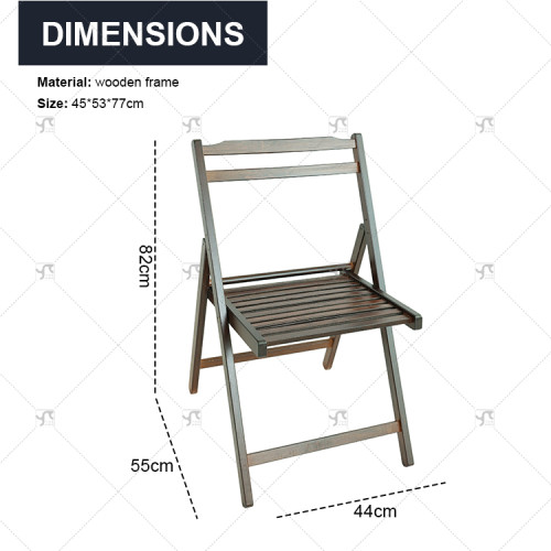 Outdoor Minimalist wooden Small Farmhouse Retro Camping Foldable Chair, Suitable for Garden, Lawn, Deck, Beach, Backyard
