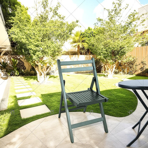 Hot-selling High-quality Outdoor Black Wooden Folding Chair, Suitable for Garden, Camping Picnics, Restaurant Party Activities