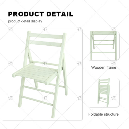 Outdoor Furniture Best Quality Wooden Foldable White Chair Portable Outdoor Garden Party Folding Chairs for Events Rental