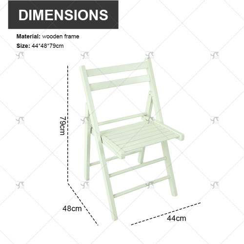 Outdoor Furniture Best Quality Wooden Foldable White Chair Portable Outdoor Garden Party Folding Chairs for Events Rental