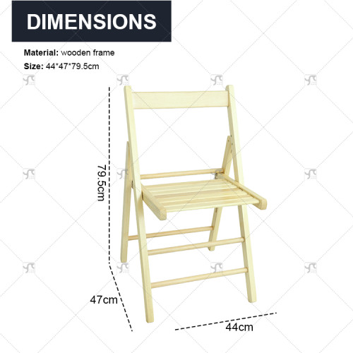 Outdoor Garden Durable Wooden Folding Chair Portable High Quality Wood Chair Dining Chair Folding Chair for Garden and Patio