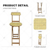 Modern Portable Foldable High Stool Luxury Contemporary Design Rattan Backrest for Home Coffee Shop Living Room Bar Cashier