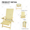 Modern Minimalist Portable Folding Lounge Chair Balcony Bamboo Rattan for Outdoor Camping Home or Lunch Break Comfortably Sit