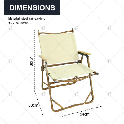 Outdoor Simple Ultra-light Portable Oxford Cloth Folding Chair with Armrests Suitable for Outdoor Picnics Fishing and Camping