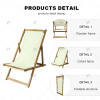 High Quality Comfortable Hot Selling Furniture Outdoor Wood Fabric Courtyard Park Garden Fishing Folding Beach Camping Chair