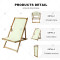 High Quality Comfortable Hot Selling Furniture Outdoor Wood Fabric Courtyard Park Garden Fishing Folding Beach Camping Chair
