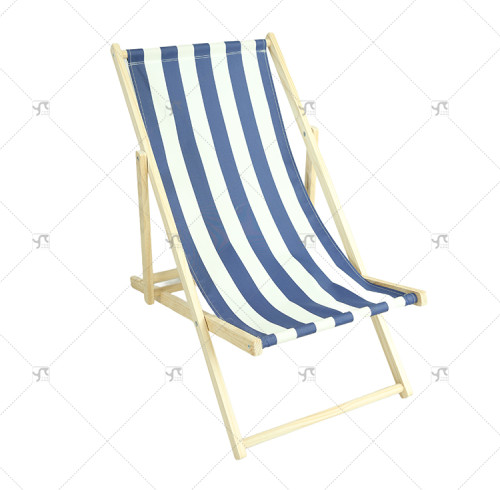 Outdoor Furniture Wooden Outdoor Lounge Chair Foldable Durable Oxford Fabric Light Weight for Balcony Garden Park or Beach