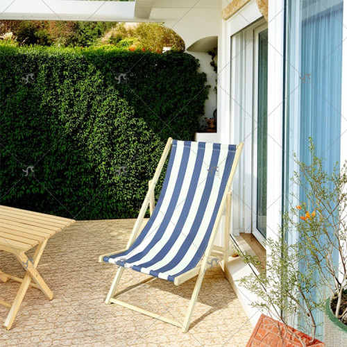 Outdoor Furniture Wooden Outdoor Lounge Chair Foldable Durable Oxford Fabric Light Weight for Balcony Garden Park or Beach