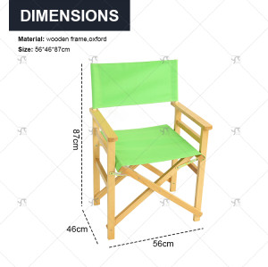 Modern Minimalist Solid Wood Green Home Garden Dining Furniture Set Outdoor Folding Wooden Dining Table and Director Chair