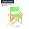 Modern Minimalist Solid Wood Green Home Garden Dining Furniture Set Outdoor Folding Wooden Dining Table and Director Chair