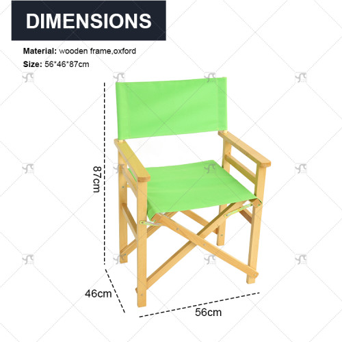 Modern Minimalist Solid Wood Green Home Garden Dining Furniture Set Outdoor Folding Wooden Dining Table and Director Chair