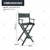 Hot New Director Folding Black Chair Portable Solid Wood Folding Outdoor Leisure Chair Makeup Outdoor Sketching Chair Wholesale