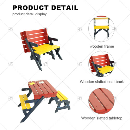 Portable Metal Folding Camping Table Lightweight Wood Panel Outdoor Furniture for Kitchen Beach Living Room Bedroom Gym Use