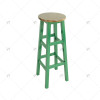 Hot Selling Solid Wooden Bar Stool with Footrest Counter Height Garden Bar Chair for Kitchen Lsland Dining Room Indoor Outdoor