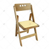 Outdoor Wooden Portable Wooden Activity Folding Chair WithLeather Pad Folding Chair for Hotels Parties Outdoor Parks Cottages