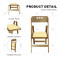 Outdoor Wooden Portable Wooden Activity Folding Chair WithLeather Pad Folding Chair for Hotels Parties Outdoor Parks Cottages
