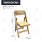 Outdoor Wooden Portable Wooden Activity Folding Chair WithLeather Pad Folding Chair for Hotels Parties Outdoor Parks Cottages