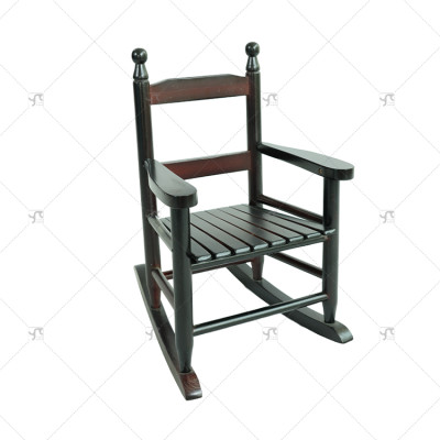 Modern Kids' Rustic Wooden Leisure Rocking Chair Three Color Options Solid Wood Patio Garden Porch Rocker Popular Wooden Design