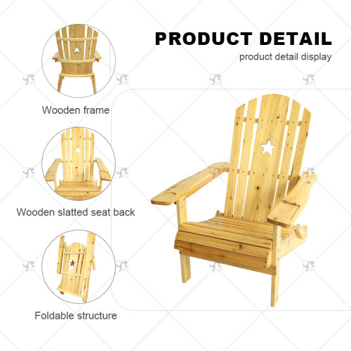 Modern Outdoor Solid Wood Patio Garden Terrace Lounge Folding Chairs Comfortable Frog Design for Villa Beach Portable Features