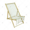 Modern Design Handwoven Rope Wooden Beach Chair - Eco-Friendly Foldable Outdoor Lounge Chair for Poolside, Garden, and Patio