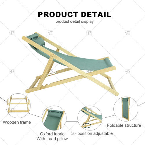 Outdoor Folding  Adjustable with Pillow Chair Sports Rest - Lightweight Portable Camping Recliner for Hiking Beach Picnic Chair