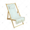 High Quality Wooden Folding with Pillow Chair Luxury Outdoor Garden Furniture Modern Portable Reclining for Beach Garden Use