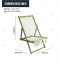 Modern Outdoor Portable Luxury Wooden Beach Patio Sling Chair with Cotton Fringes, Pool Yard Hotel Adjustable Sun Lounger