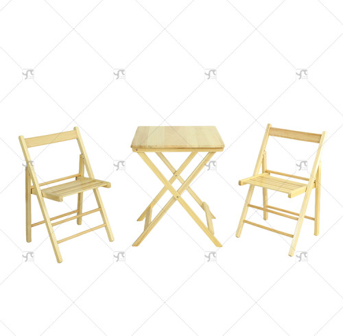Nordic Style Wooden Folding Table and Chair Sets Good Quality for Outdoor Dining Garden Bistro Coffee Shop Hotel Villa Patio