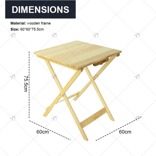 Nordic Style Wooden Folding Table and Chair Sets Good Quality for Outdoor Dining Garden Bistro Coffee Shop Hotel Villa Patio