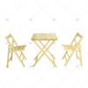 Nordic Style Wooden Folding Table and Chair Sets Good Quality for Outdoor Dining Garden Bistro Coffee Shop Hotel Villa Patio