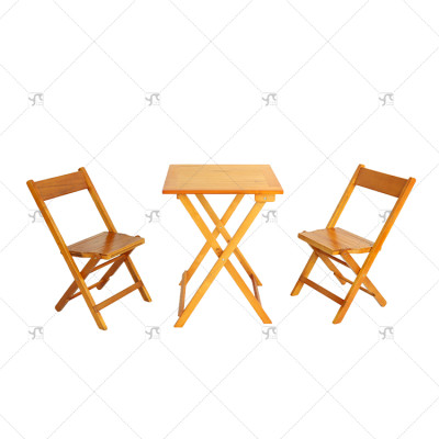 Modern Style Wooden Folding Table and Chair High Quality Folding Wooden Table Camping Portable Folding Picnic Table Walnut Color